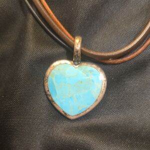 Turquoise Heart Pendant Necklace